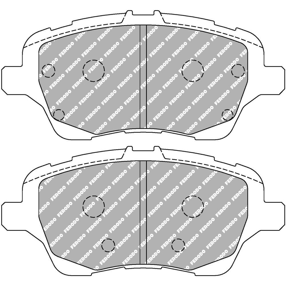 Ferodo DS2500 Brake Pads 131.8mm x 60.5mm FCP4612H - Front
