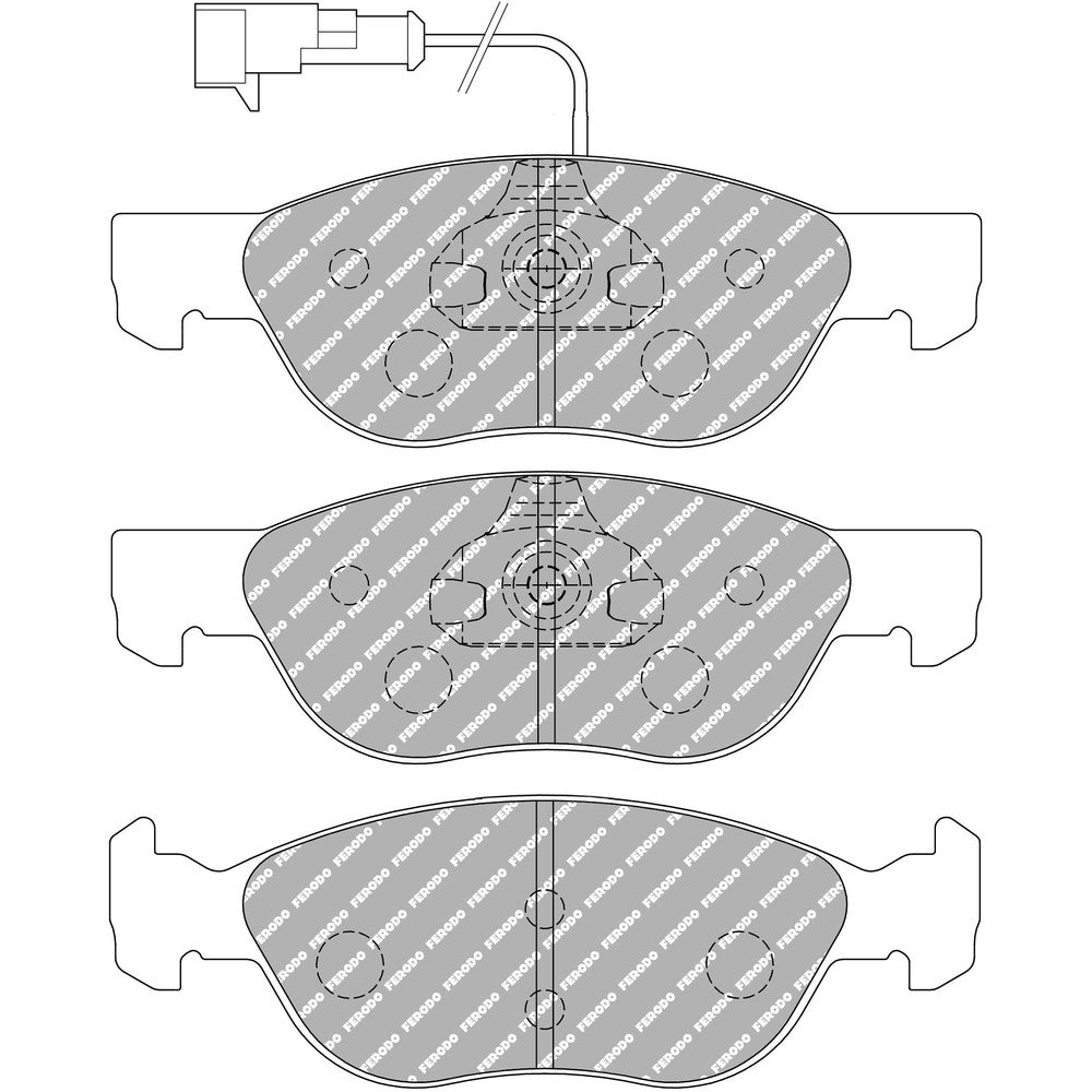 Ferodo DS Performance Brake Pads 156.4mm x 52.5mm FDS1056 - Front
