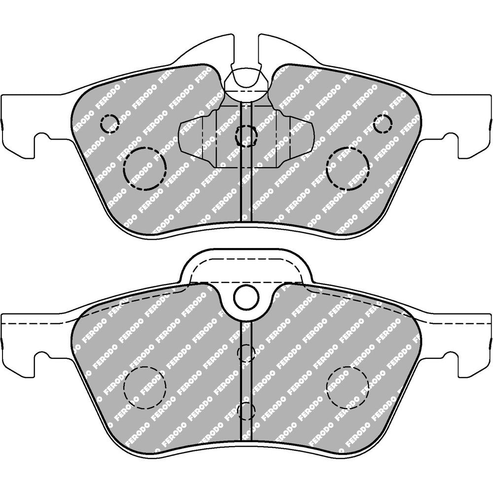 Ferodo DS Performance Brake Pads 140.3mm x 59.9mm FDS1499 - Front