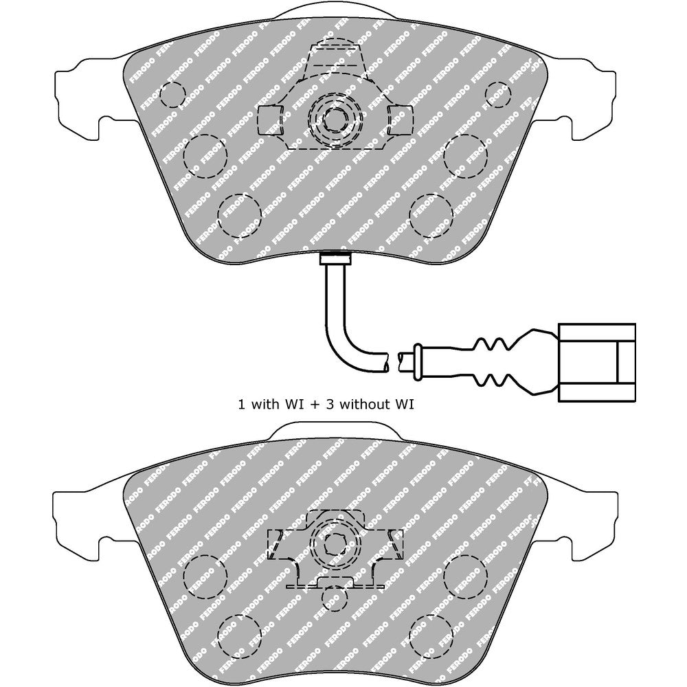 Ferodo DS Performance Brake Pads 156.5mm x 72.9mm FDS1765 - Front
