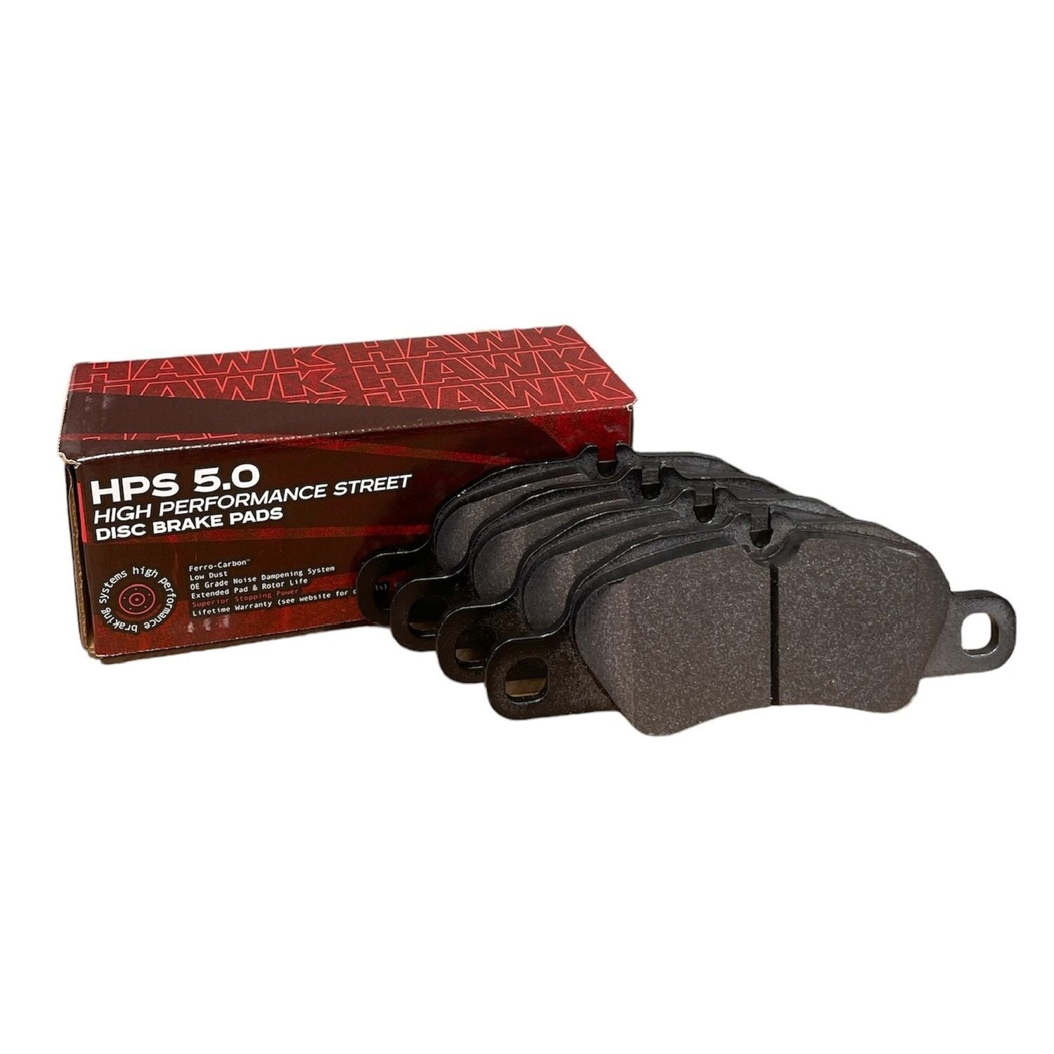 HAWK HPS 5.0 Brake Pads 199mm x 74mm HWK-HB719B.668 - Front
