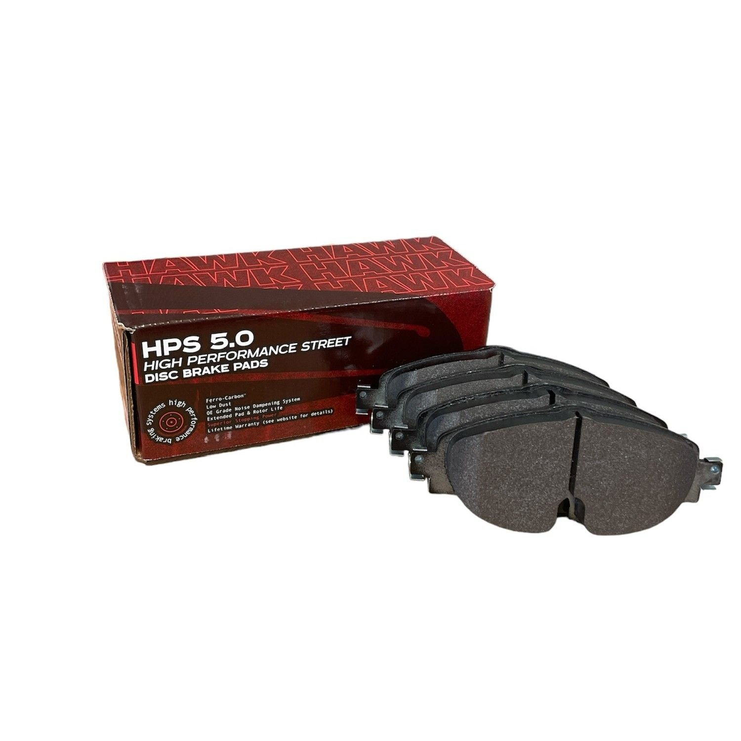 HAWK HPS 5.0 Brake Pads 160mm x 66mm HWK-HB788B.745 - Front