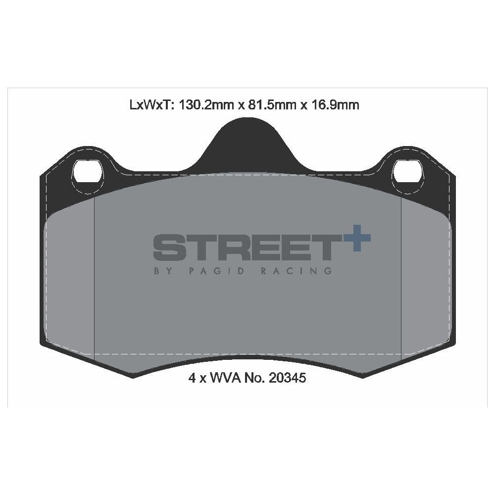 Pagid Street Brake Pads 130.2mm x 81.5mm T8000SP2001