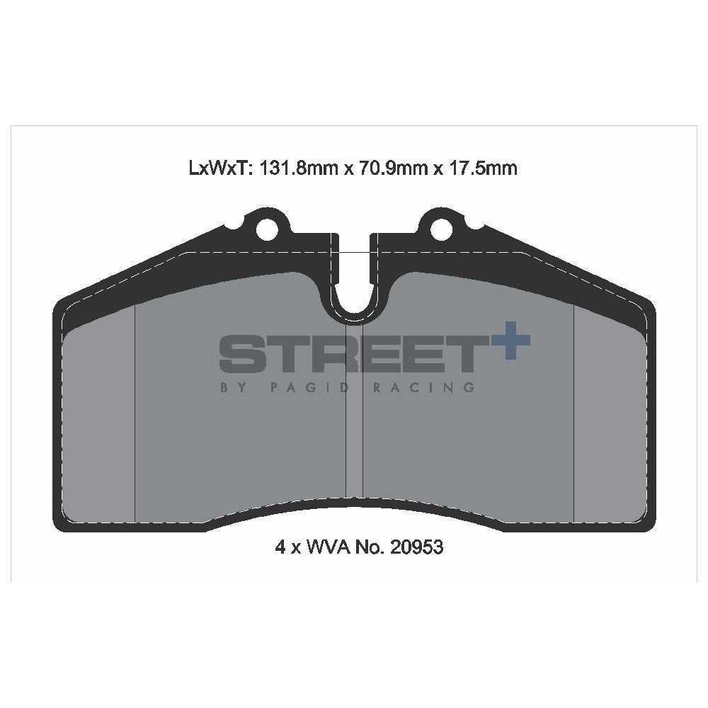 Pagid Street Brake Pads 131.8mm x 70.9mm T8003SP2001
