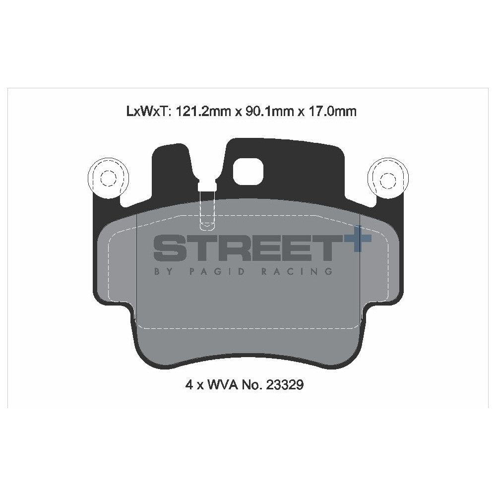 Pagid Street Brake Pads 121mm x 90.1mm T8028SP2001