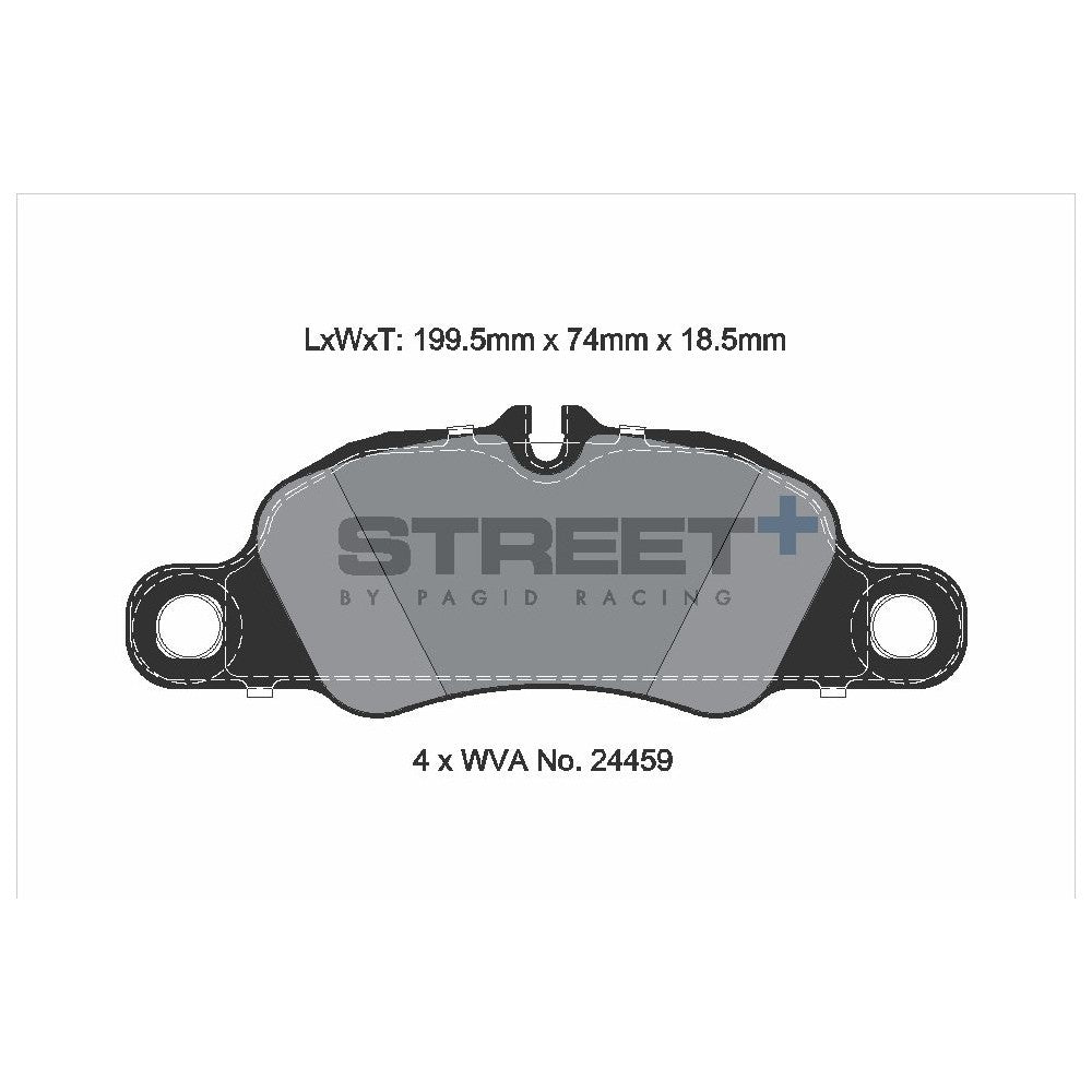 Pagid Street Brake Pads 200mm x 74mm T8225SP2001 - Front