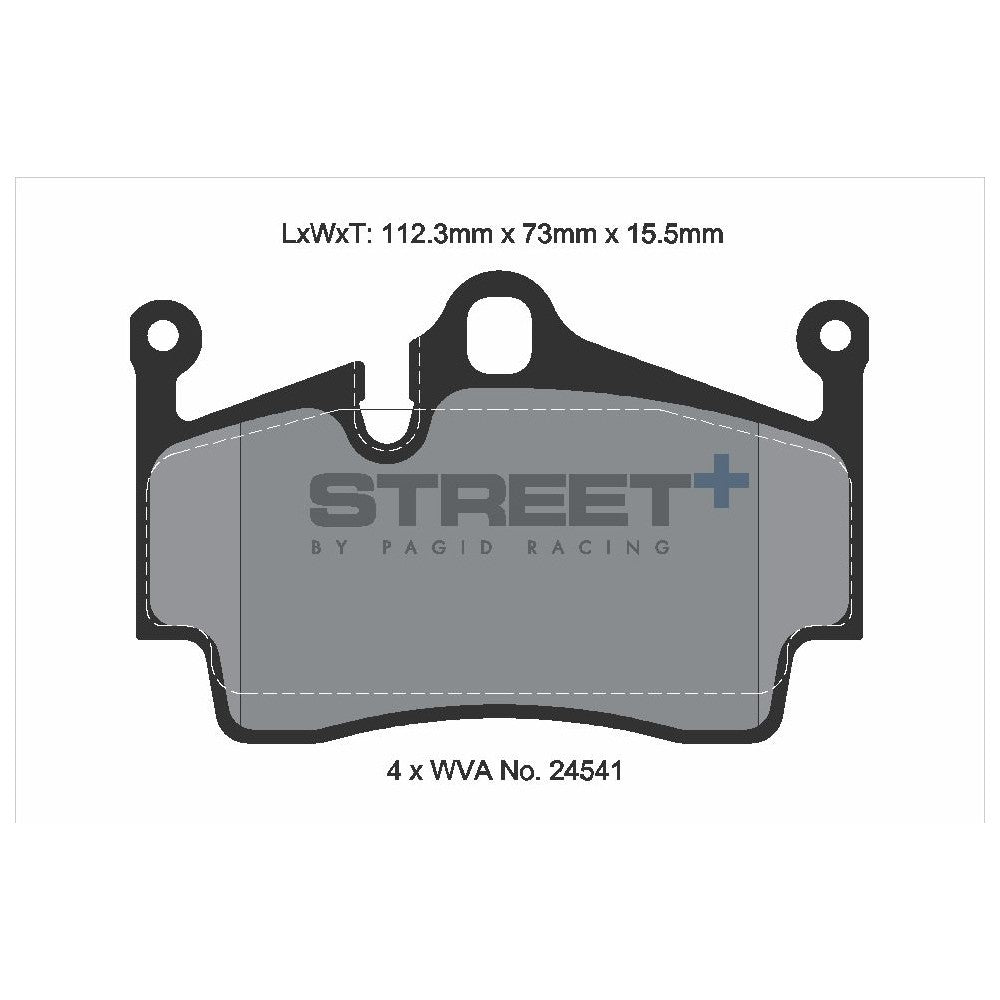 Pagid Street Brake Pads 112mm x 73mm T8274SP2001 - Rear