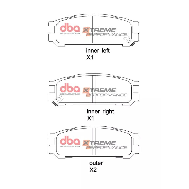 DBA Xtreme Performance Brake Pads 107.7mm x 38.7mm DB1186XP - Rear