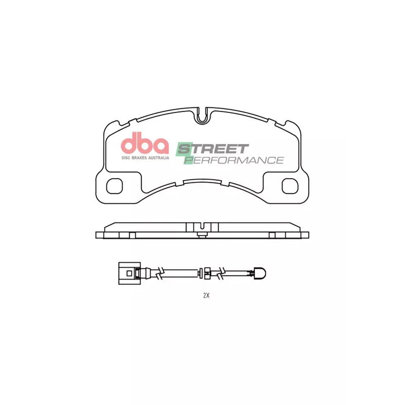 DBA Street Performance Brake Pads 209.6mm x 94.7mm DB15102SP - Front