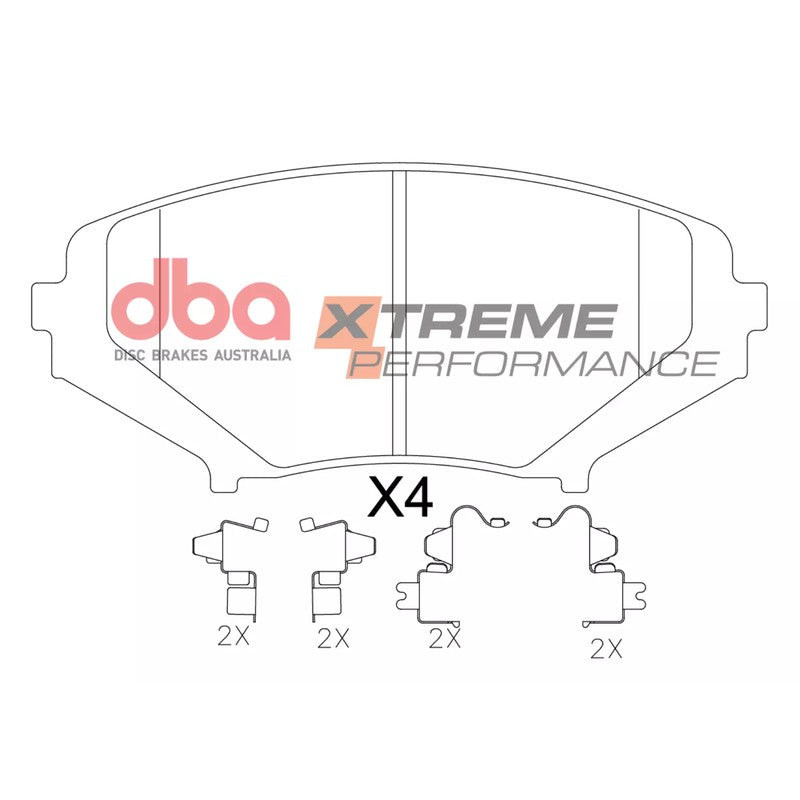 DBA Xtreme Performance Brake Pads 137.8mm x 62.1mm DB1513XP - Front