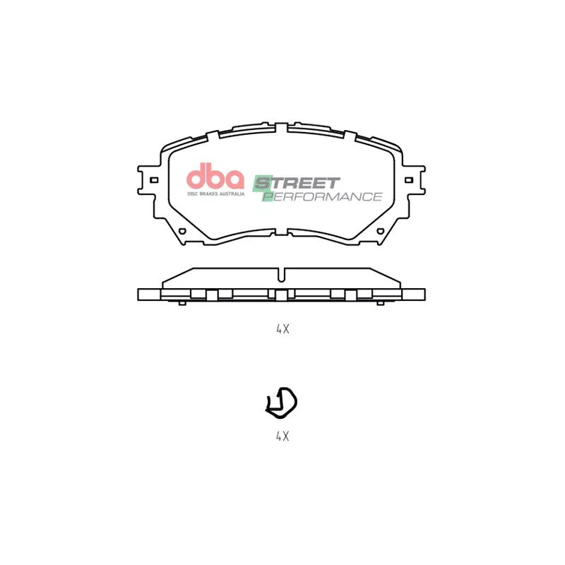 DBA Street Performance Brake Pads 140mm x 59.8mm DB2293SP - Front
