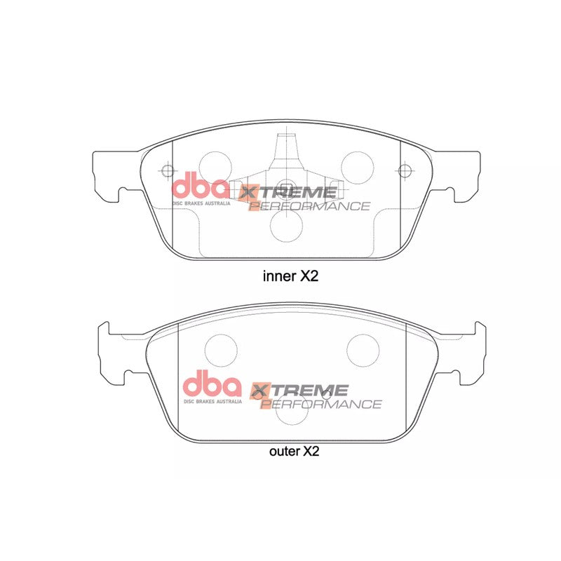 DBA Xtreme Performance Brake Pads 180mm x 65.4mm DB2353XP - Front