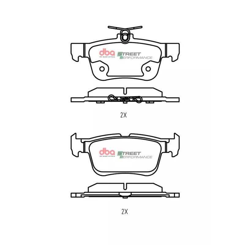 DBA Street Performance Brake Pads 123.2; 123.2mm x 48.7; 53.5mm DB2406SP - Rear