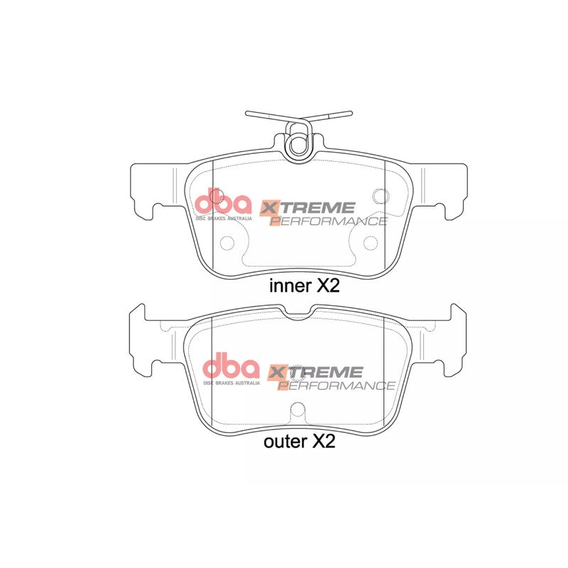 DBA Xtreme Performance Brake Pads 123.2; 123.2mm x 48.7; 53.5mm DB2406XP - Rear