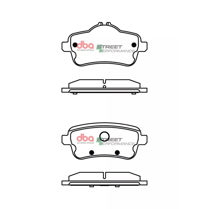 DBA Street Performance Brake Pads 116.2; 116.2mm x 59.5; 49.7mm DB8880SP - Rear