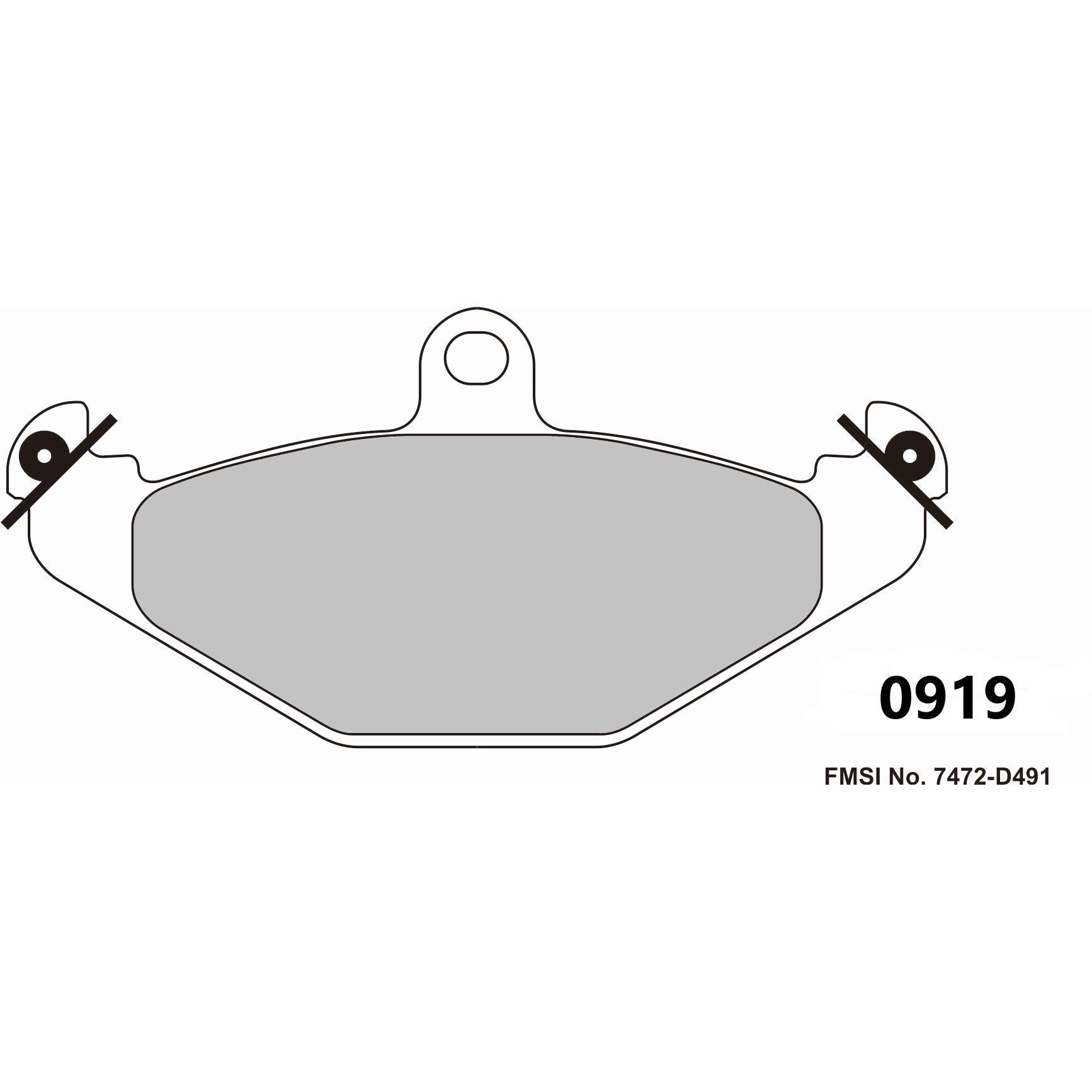 PBS ProTrack Brake Pads 126mm x 59mm 0919PT - Rear