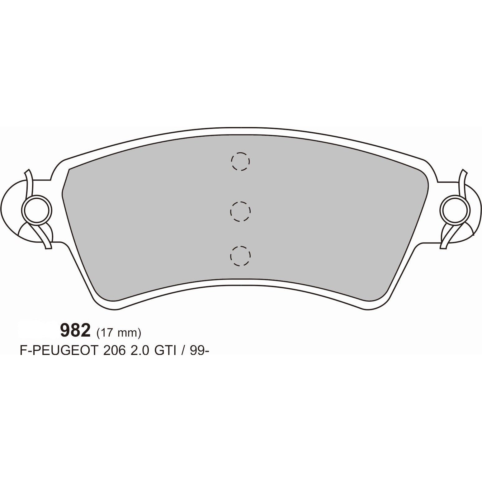 PBS ProRace Brake Pads 130.9mm x 52.4mm 0982PR - Front