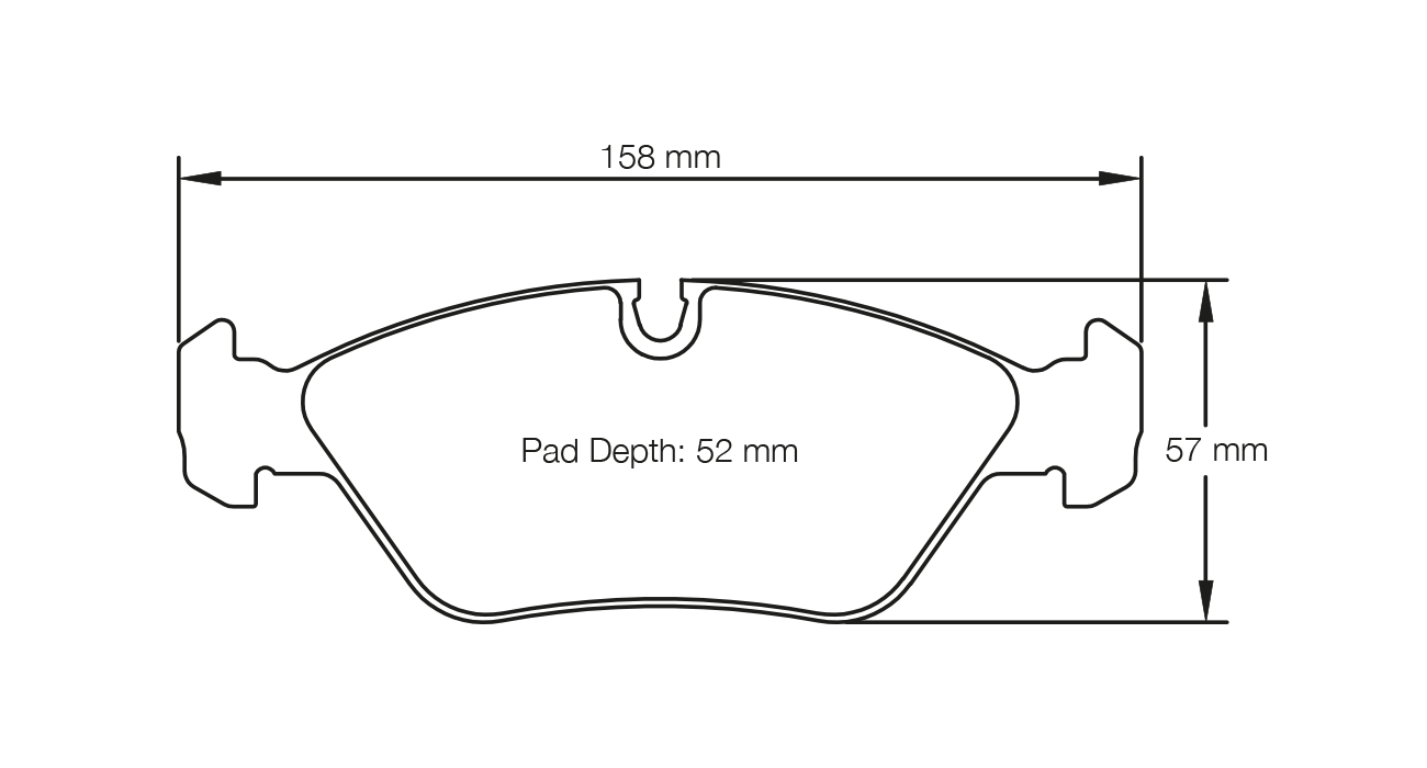 PAGID RSL 29 Brake Pads 158mm x 57mm E114429010 - Front
