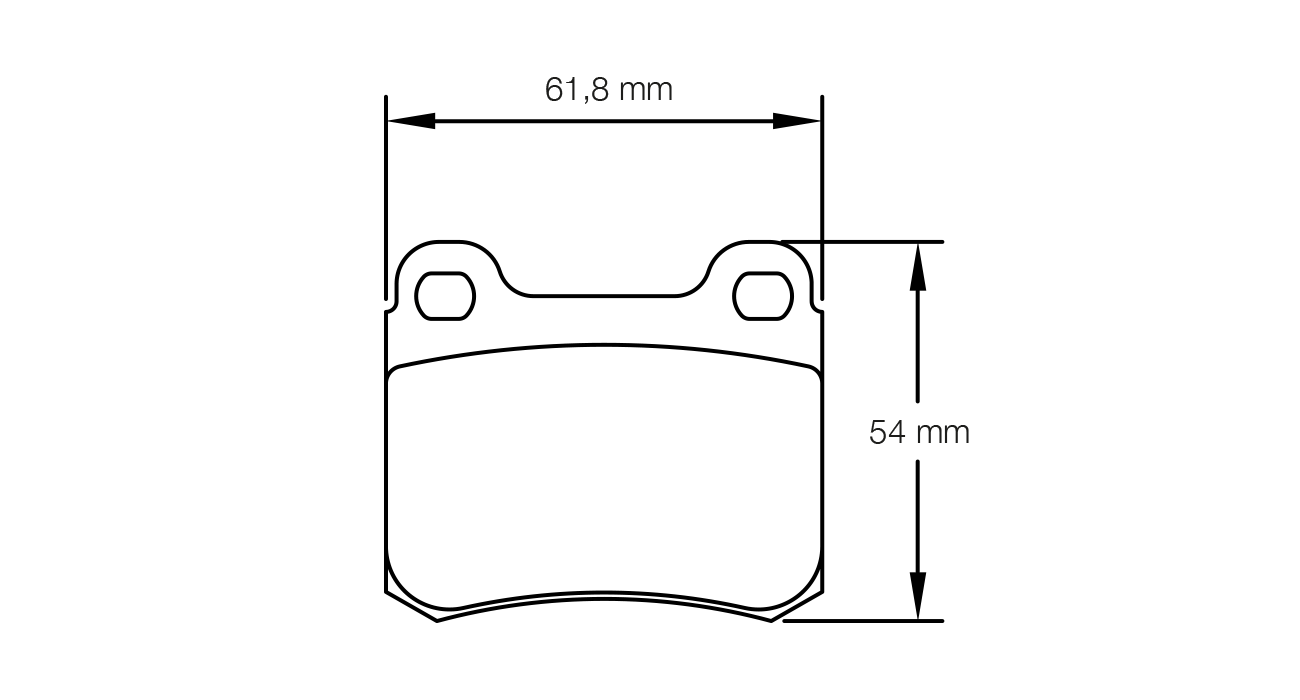 PAGID RSH 42 Brake Pads 61.8mm x 54mm S1151H42001