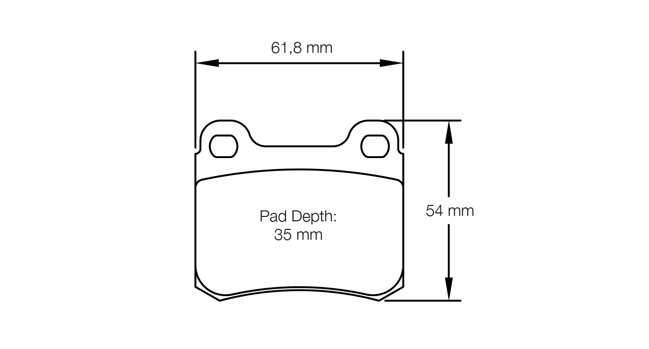 PAGID RSH 42 Brake Pads 61.8mm x 54mm S1177H42001 - Rear