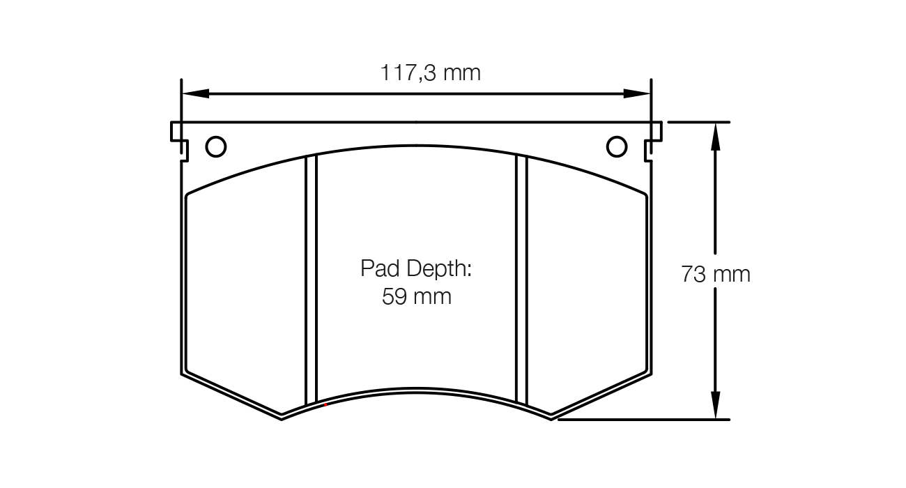 PAGID RSH 29E Brake Pads 117.3mm x 73mm S1191H29E01 - Front