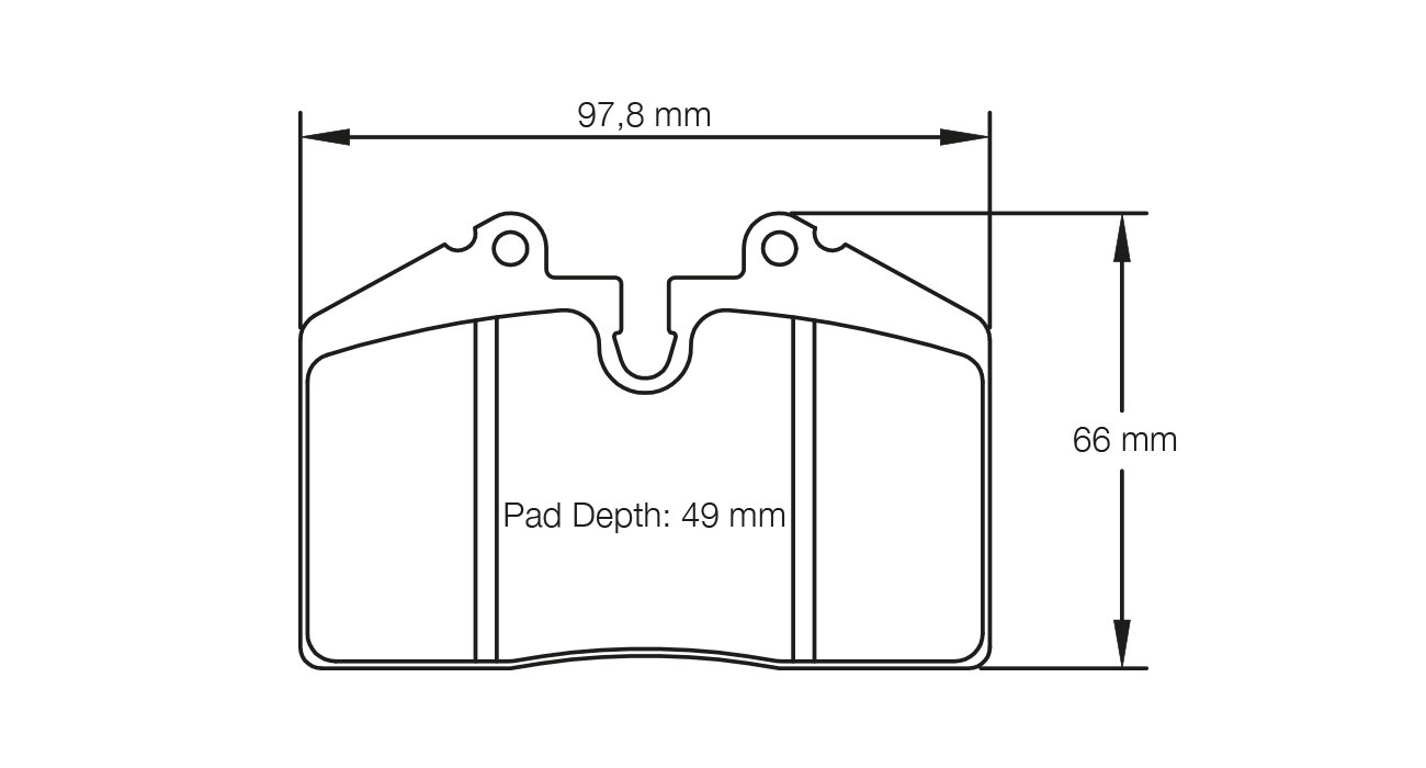 PAGID RST 3 Brake Pads 97.8mm x 66mm S1203T03001