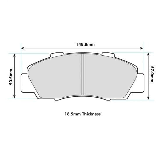 PBS ProRace Brake Pads 148.8mm x 57.7mm 1206PR - Front