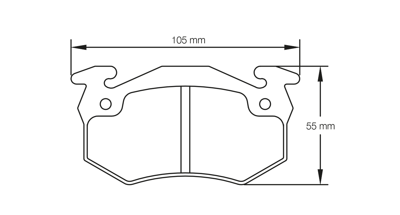 Pagid RS 42 Brake Pads 105mm x 55mm E161042010 - Rear
