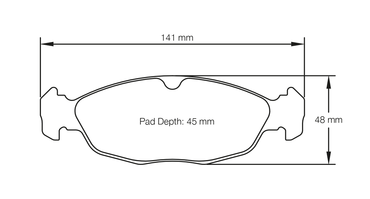 Pagid RS 42 Brake Pads 141mm x 48mm E162042010