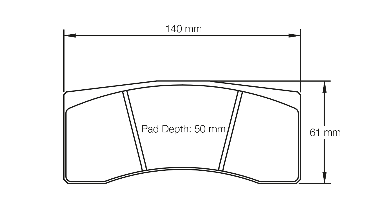 PAGID RSL 29 Brake Pads 140mm x 61mm E189629010 - Front