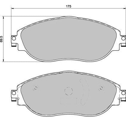 PBS ProRace Brake Pads 175.2mm x 69.5mm 2001PR - Front