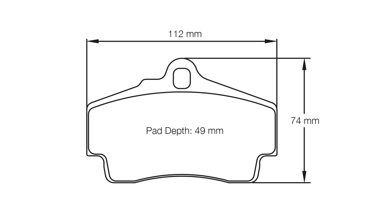 Pagid RS 42 Brake Pads 112mm x 74mm E240642010 - Rear