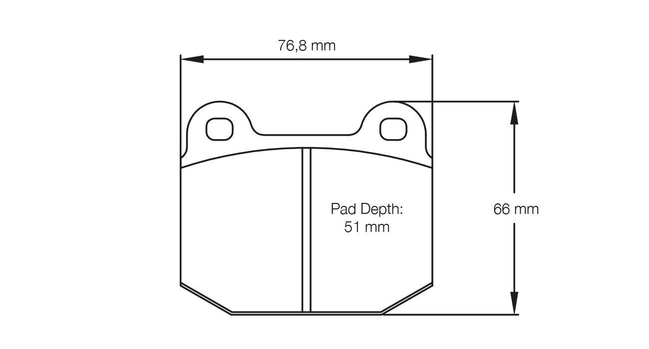 Pagid RS 14 Brake Pads 76.8mm x 66mm E259314010 - Front