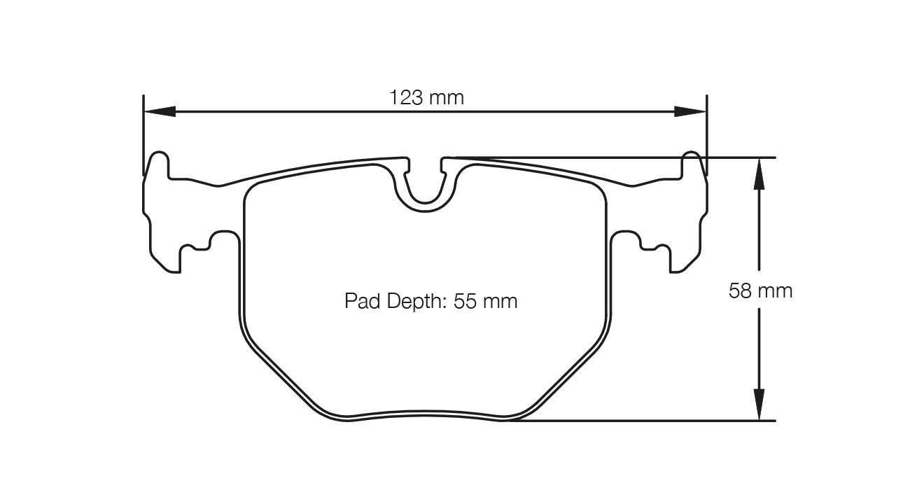 PAGID RSL 29 Brake Pads 123mm x 58mm E268529010 - Rear