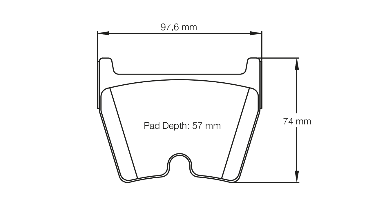 PAGID RSL 29 Brake Pads 97.6mm x 74mm E293129010 - Front