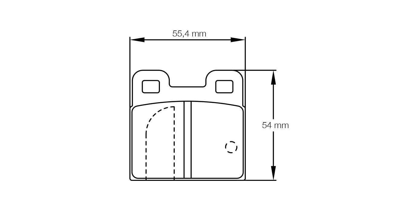 PAGID RSH 42 Brake Pads 55.4mm x 54mm S4122H42001 - Rear