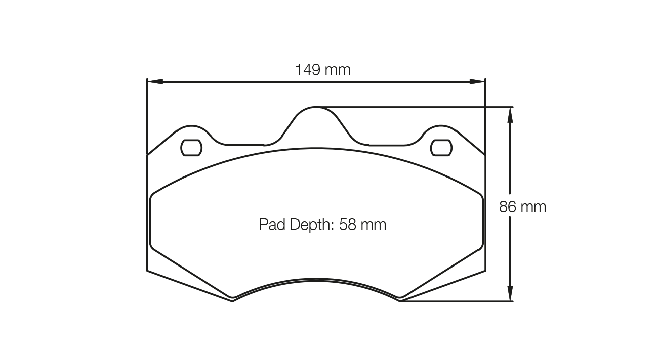 PAGID RST 1 Brake Pads 149mm x 86mm S4346T01001 - Front