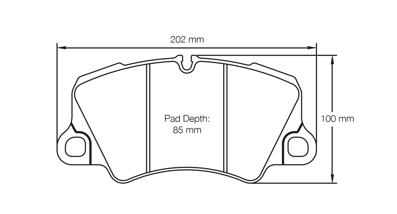 Pagid RSC 1 Brake Pads 202mm x 100mm S4580C01001 - Front