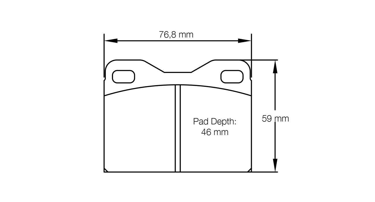 PAGID RSH 42 Brake Pads 76.8mm x 59mm S4623H42001