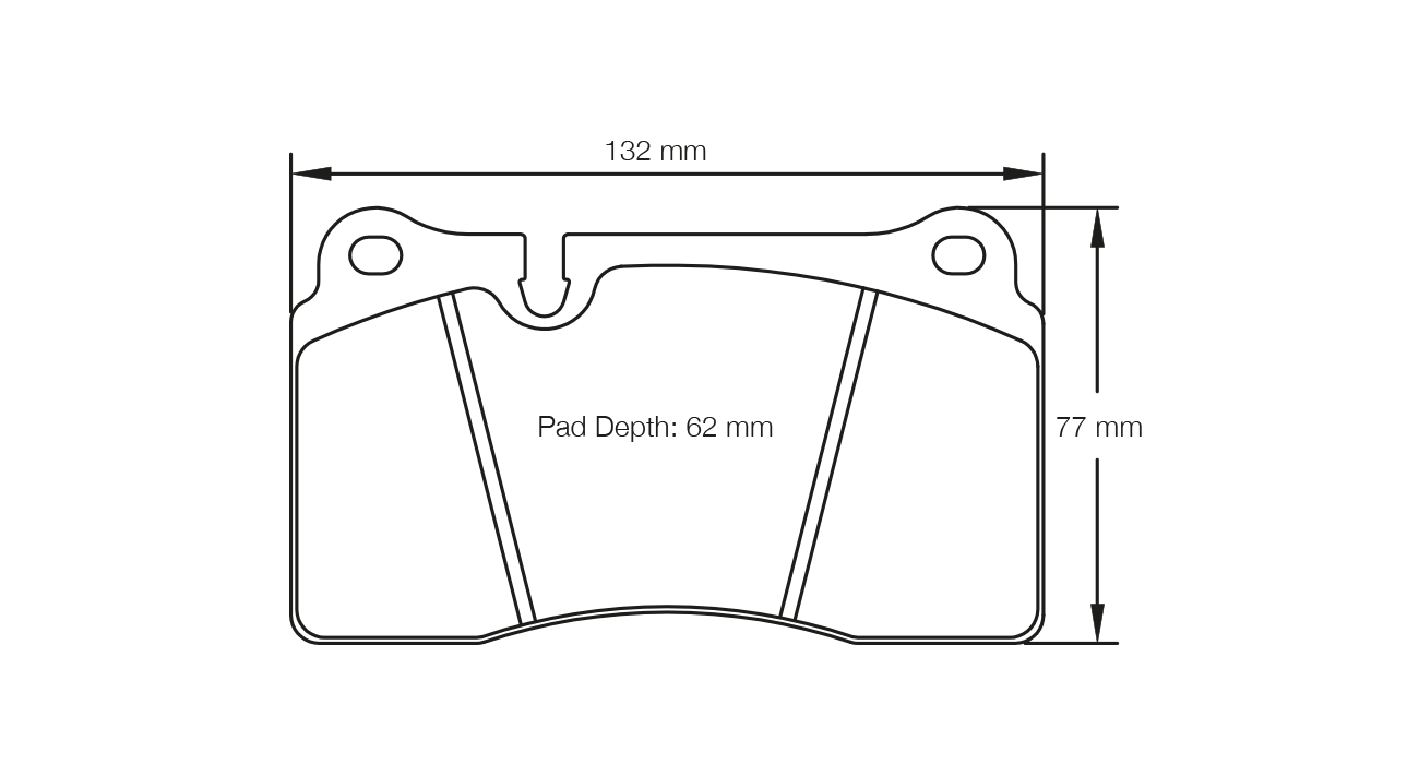 Pagid RSC 2 Brake Pads 132mm x 77mm S4906C02001 - Rear