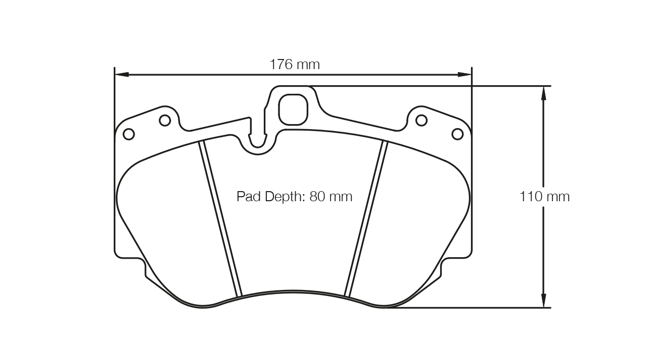 Pagid RSC 2 Brake Pads 176mm x 110mm S4907C02001 - Front