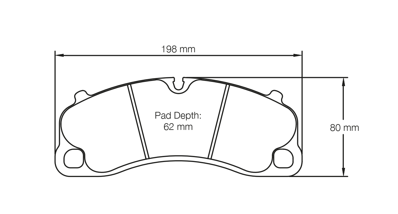 PAGID RST 1 Brake Pads 198mm x 80mm S4924T01001 - Front