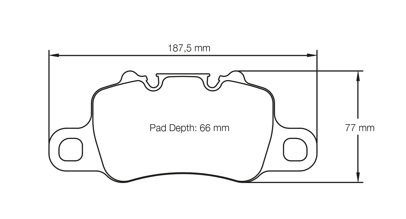 PAGID RSL 1 Brake Pads 187.5mm x 77mm S4925L01001 - Rear