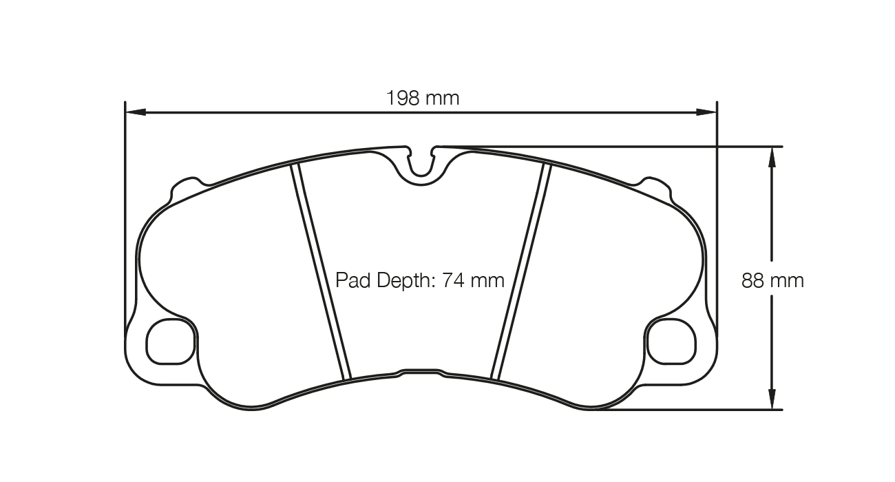 Pagid RSC 1 Brake Pads 198mm x 88mm S4927C01001 - Front