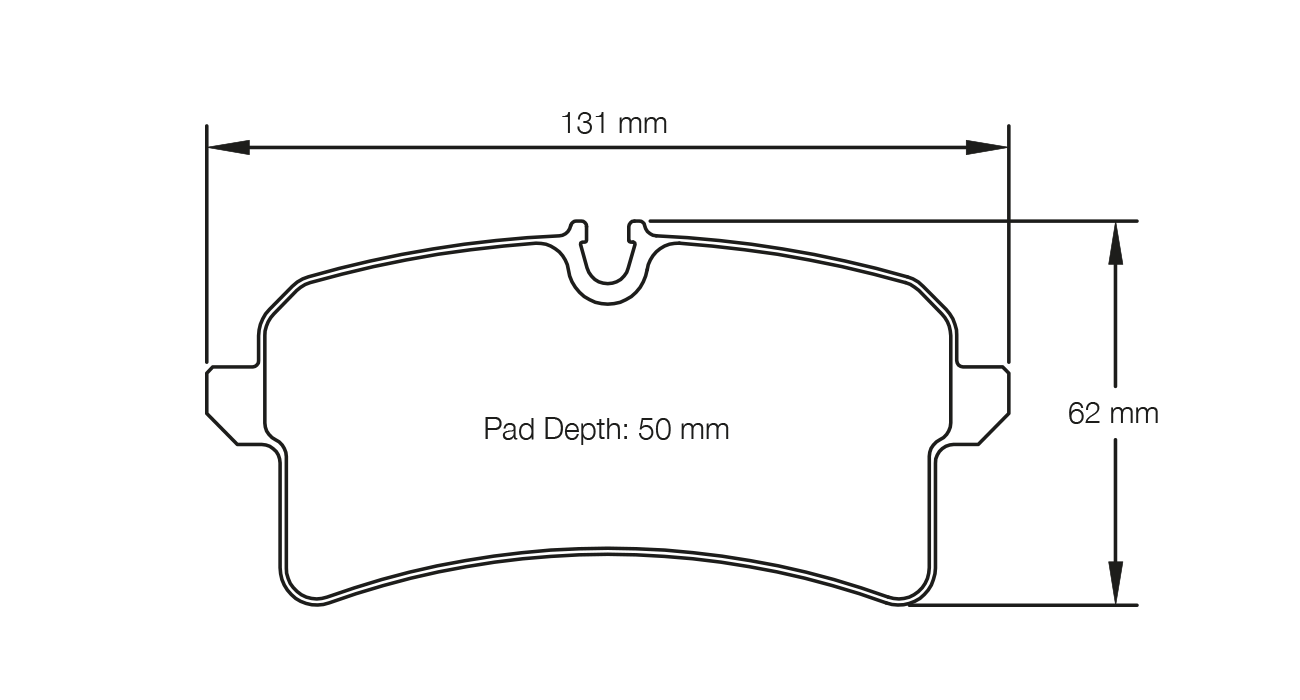 Pagid RSC 1 Brake Pads 131mm x 62mm S4938C01001 - Rear