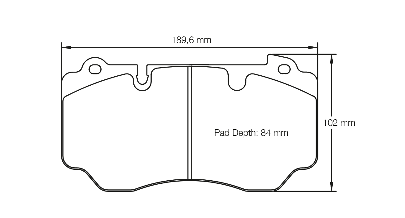 Pagid RSC 1 Brake Pads 189.6mm x 102mm S4941C01001 - Front