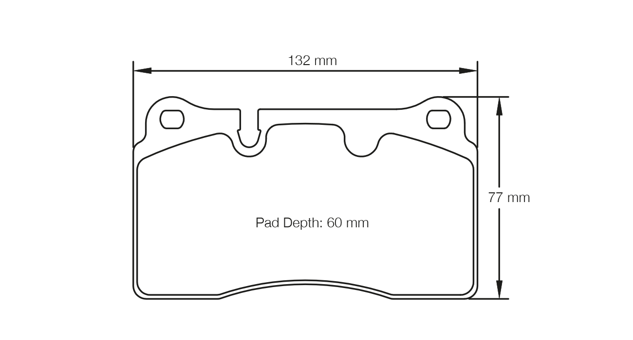 Pagid RSC 1 Brake Pads 132mm x 77mm S4943C01001 - Rear