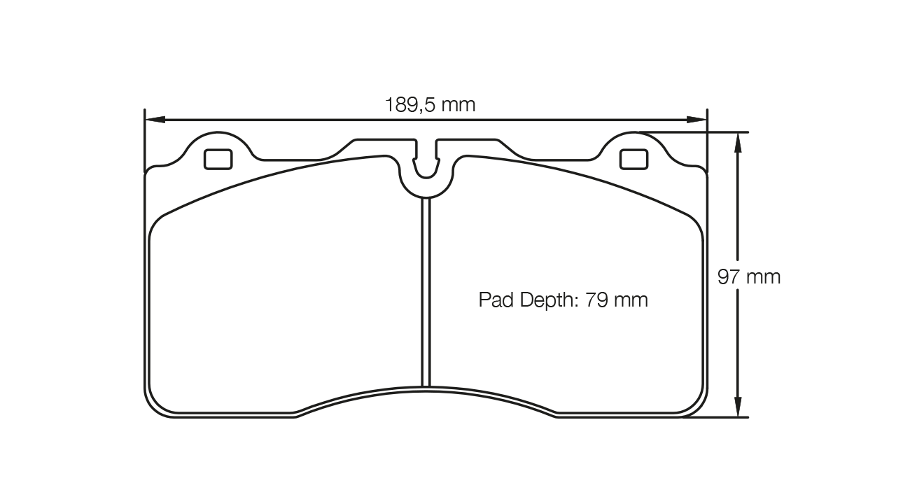 Pagid RSC 1 Brake Pads 189.5mm x 97mm S4945C01001 - Front