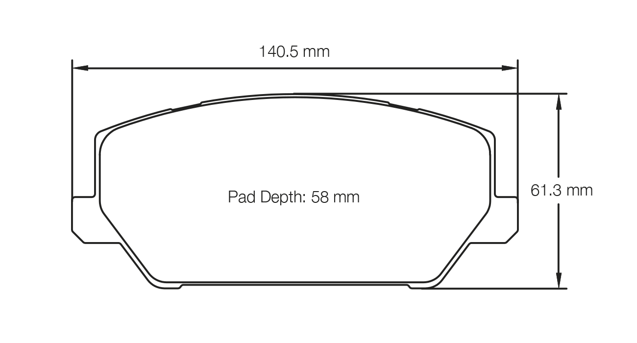PAGID RSL 2 Brake Pads 140.5mm x 61.3mm S7034L02001 - Front