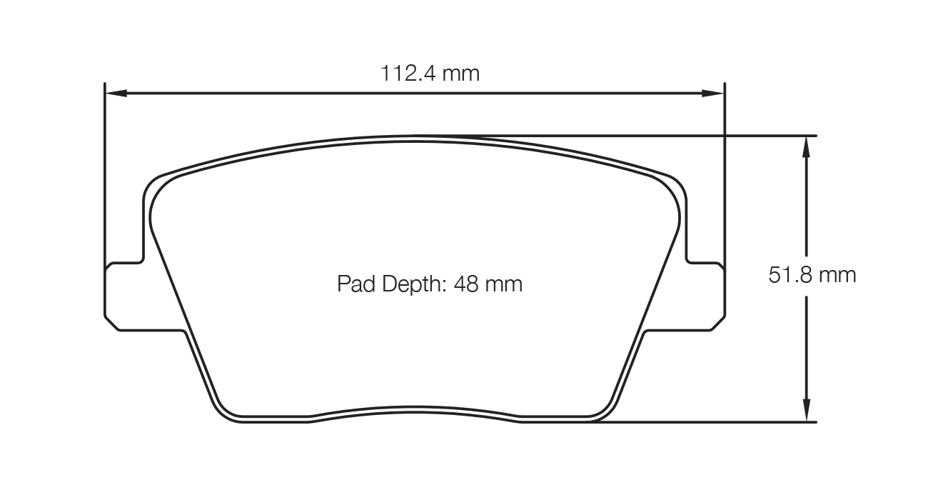 PAGID RSL 2 Brake Pads 112.4mm x 51.8mm S7035L02001 - Rear
